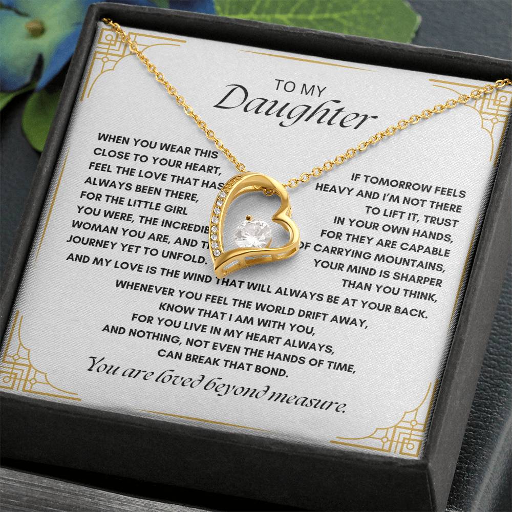 To My Daughter: Forever Love Necklace for Strength, Love, and Timeless Connection