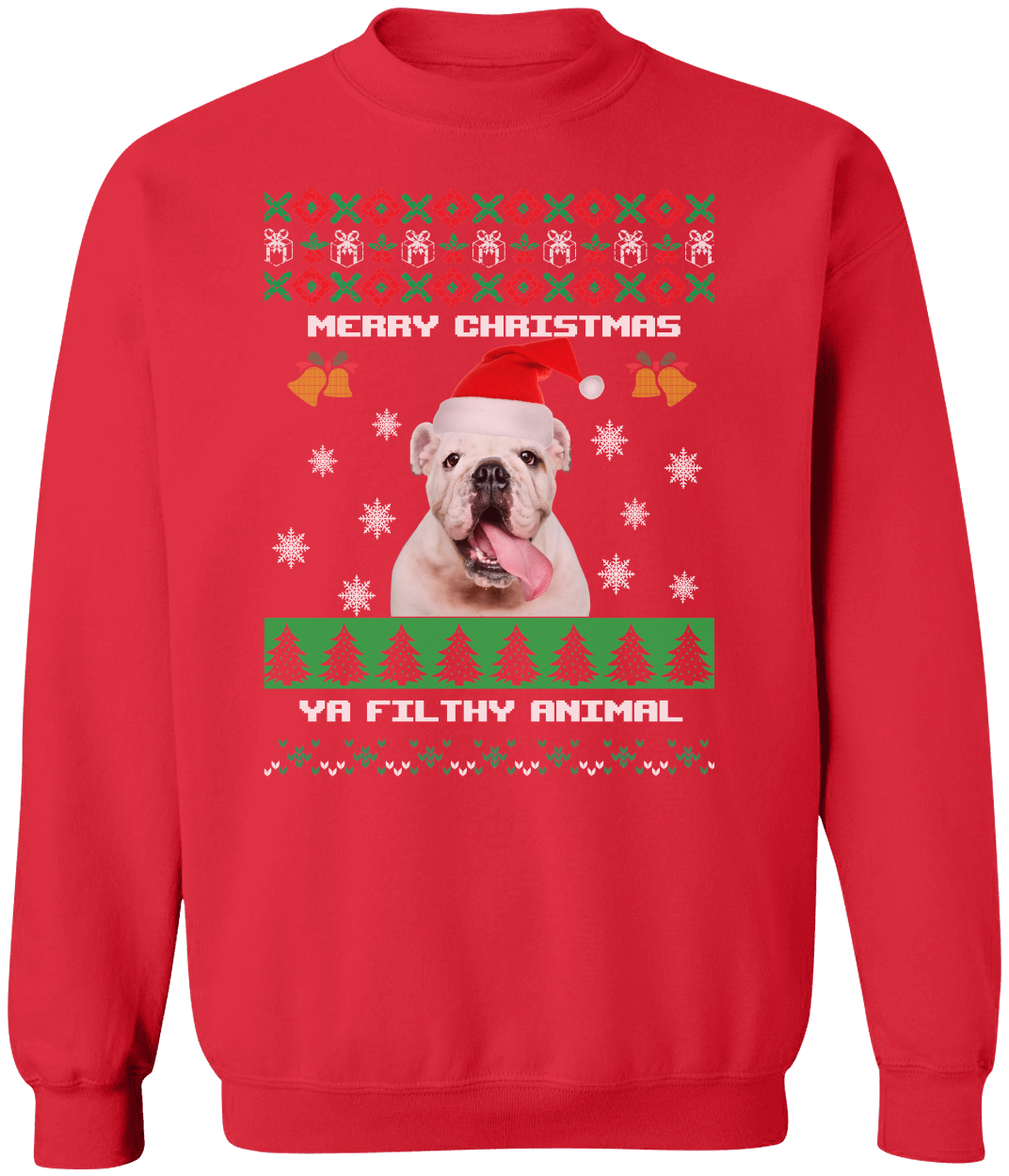 Ugly Christmas Crewneck Sweater – Pawsitively Jolly for Pet Lovers