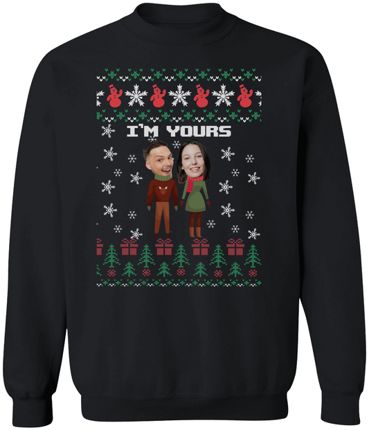 Ugly Christmas Crewneck Sweater – Joyfully Yours, Perfect for Couples