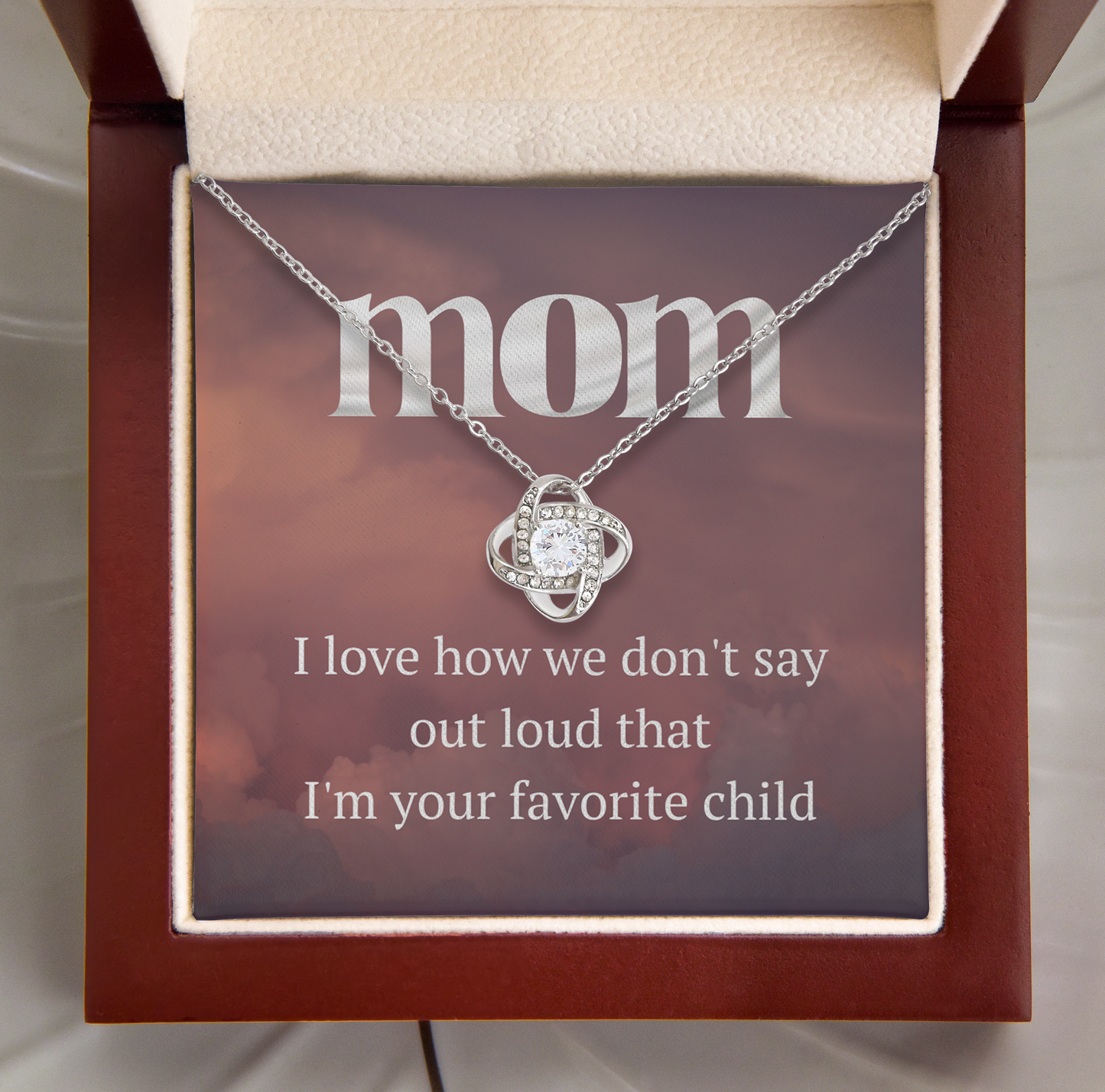 I'm Your Favorite - Mom Love Knot Necklace