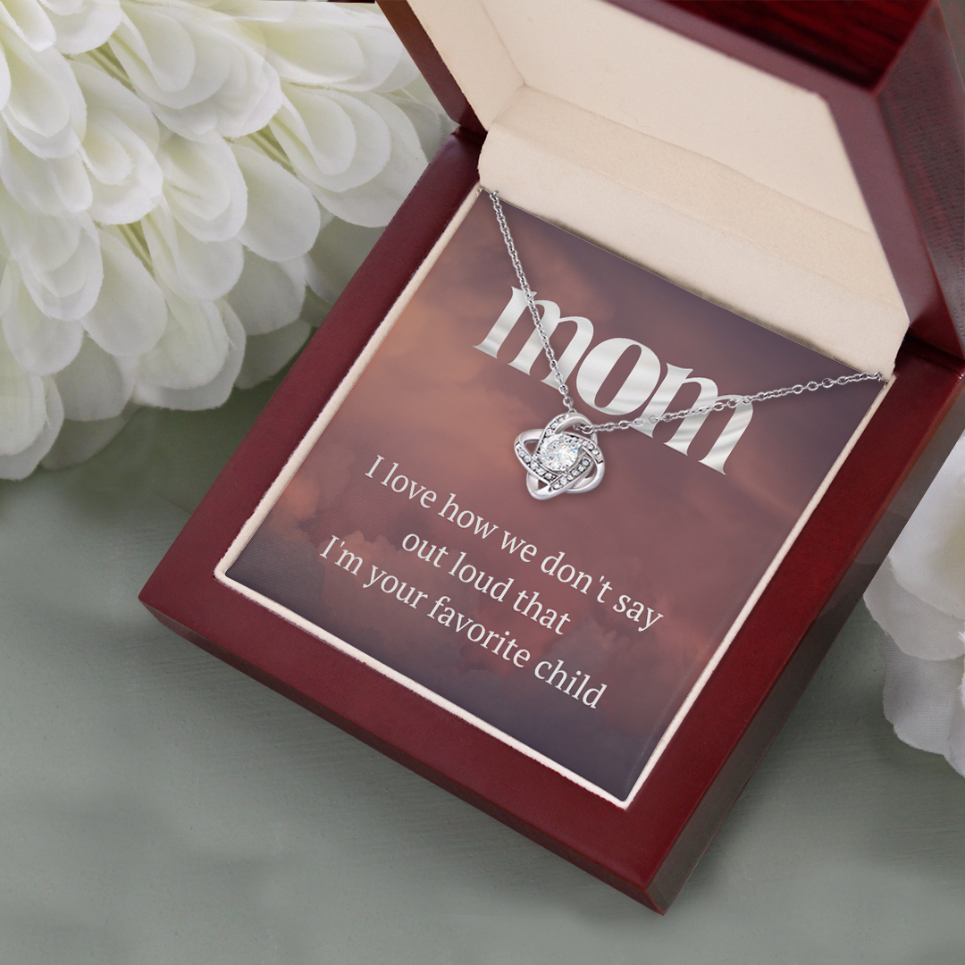 I'm Your Favorite - Mom Love Knot Necklace