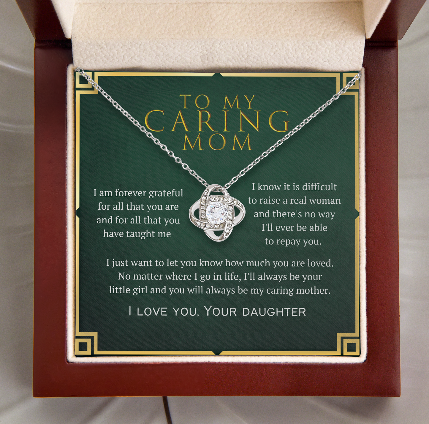 Caring Mother Love Knot Necklace