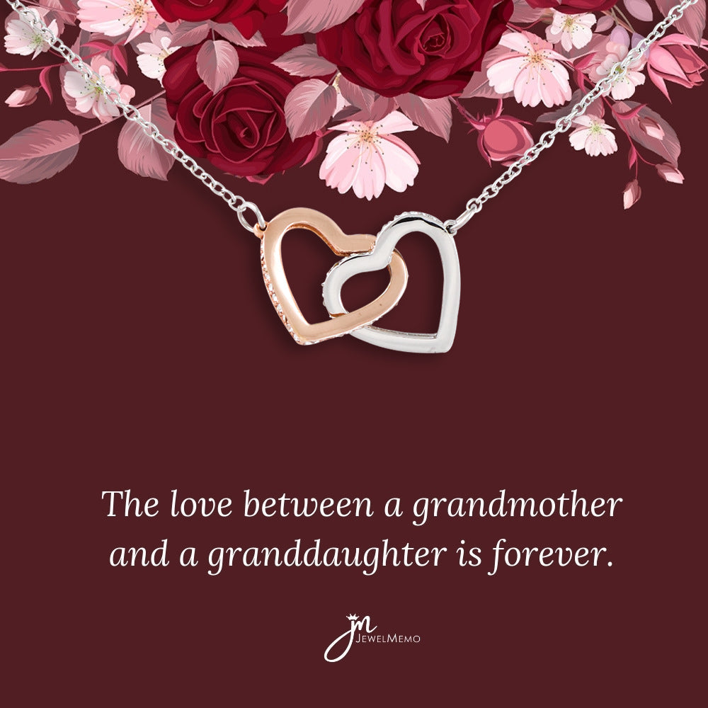 Love Is Forever Grandmother Interlocking Hearts Necklace