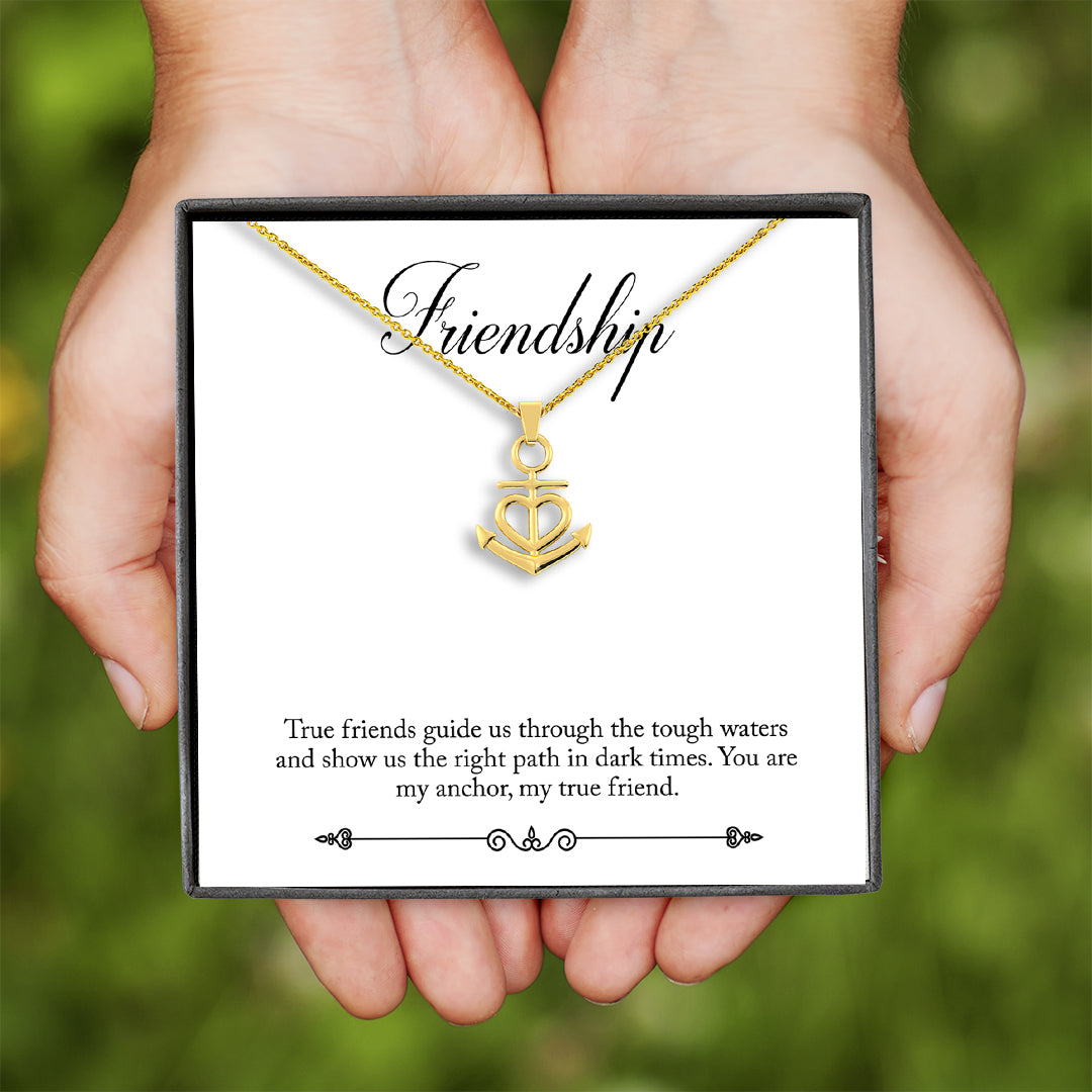 Friendship Necklace - You Are My Anchor