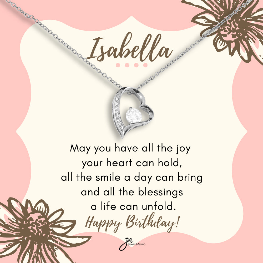 Custom Name Birthday Necklace - All The Blessings