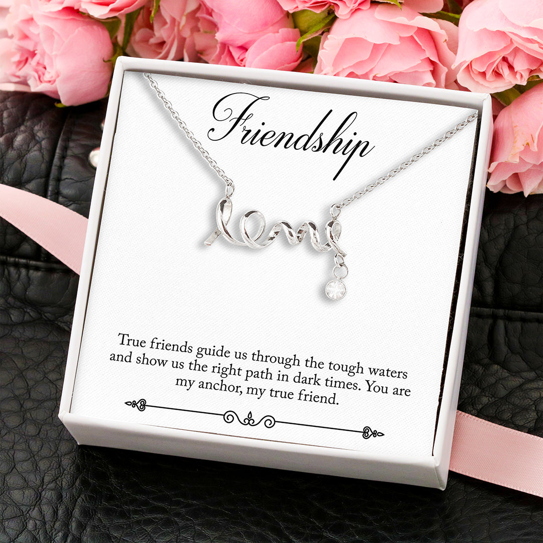 Friendship Necklace - You Are My Anchor