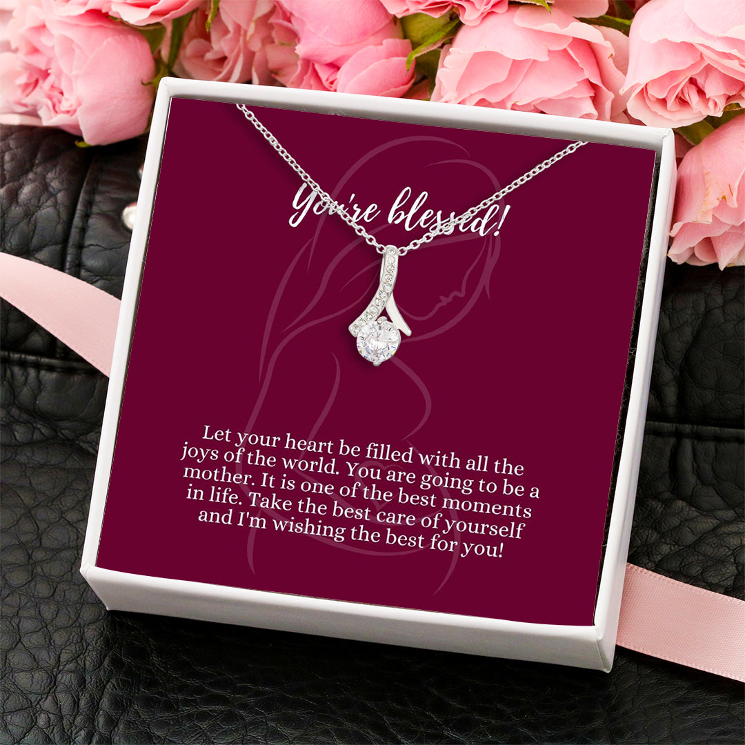 Mom-To-Be Necklace - Wishing The Best For You