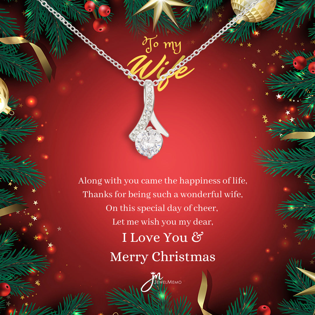 I Love You and Merry Christmas Alluring Beauty Necklace