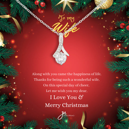 I Love You and Merry Christmas Alluring Beauty Necklace