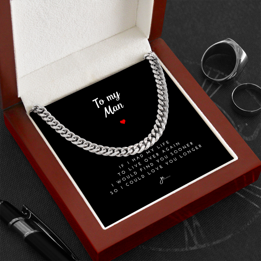 To Love You Longer Cuban Link Chain Necklace