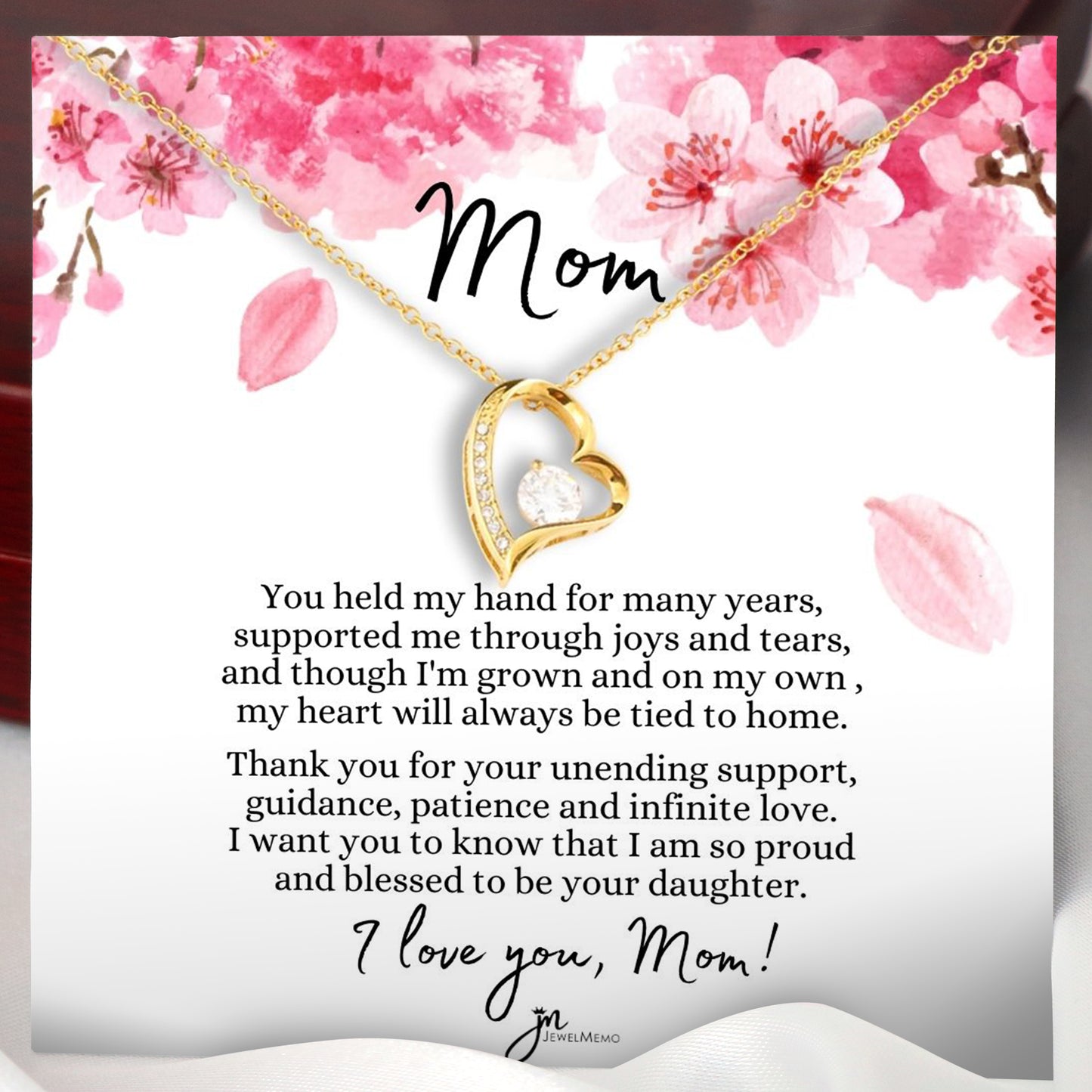 To My Mom Forever Love Necklace - Blessed To Be Your Daughter