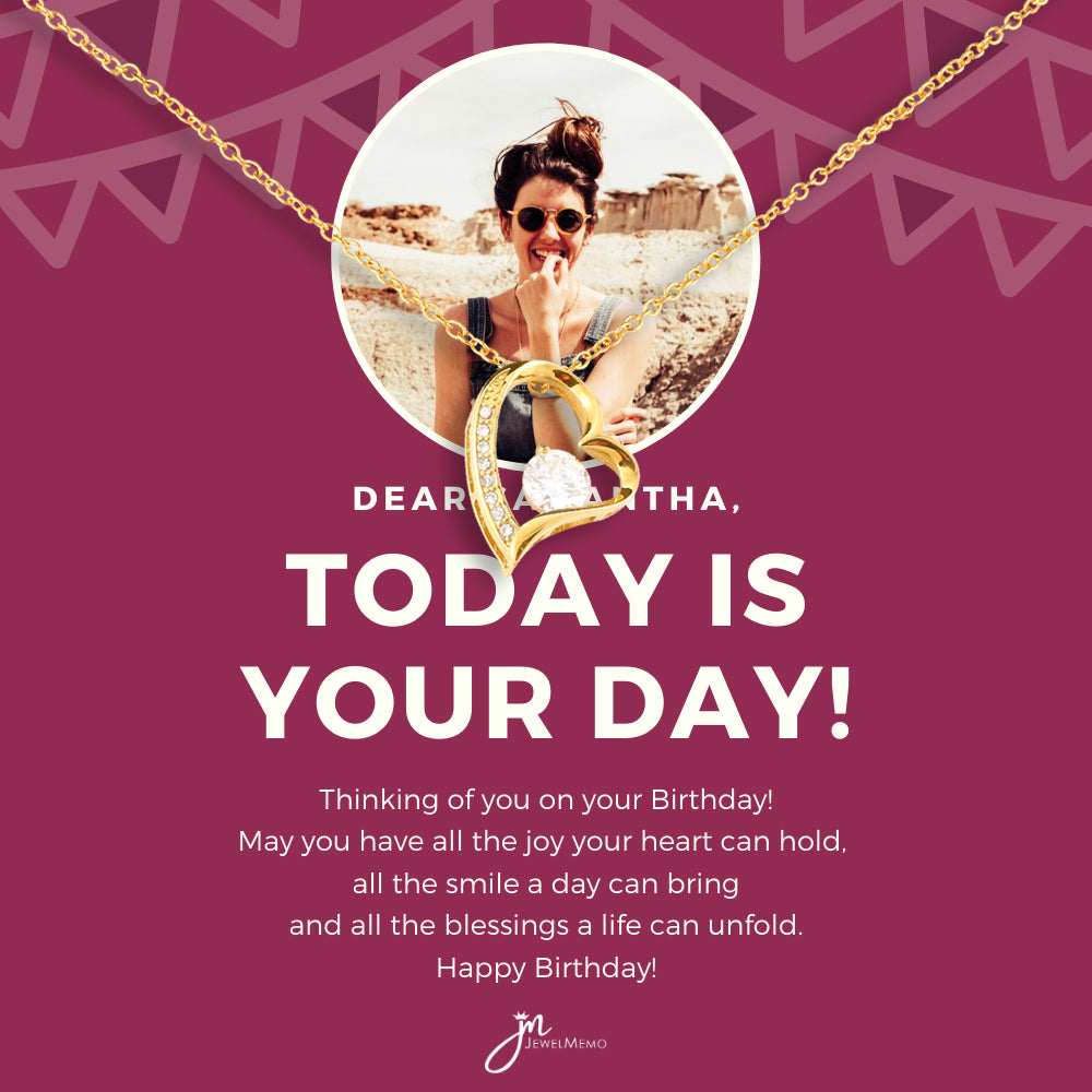 Birthday Necklace Custom Image - Today Is Your Day