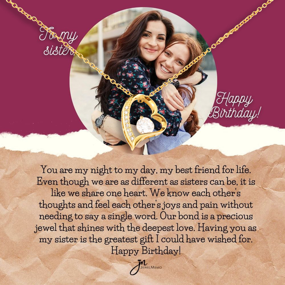 Birthday Necklace Custom Image - To My Sister