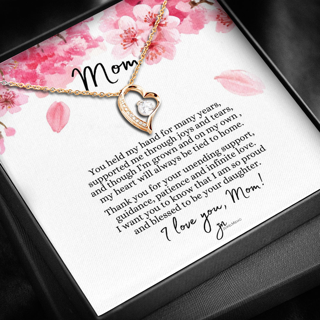 To My Mom Forever Love Necklace - Blessed To Be Your Daughter