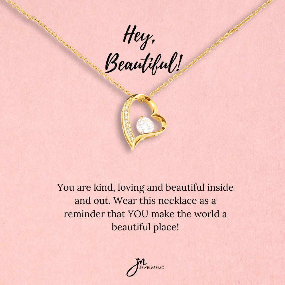 Special Message Necklace - Hey Beautiful