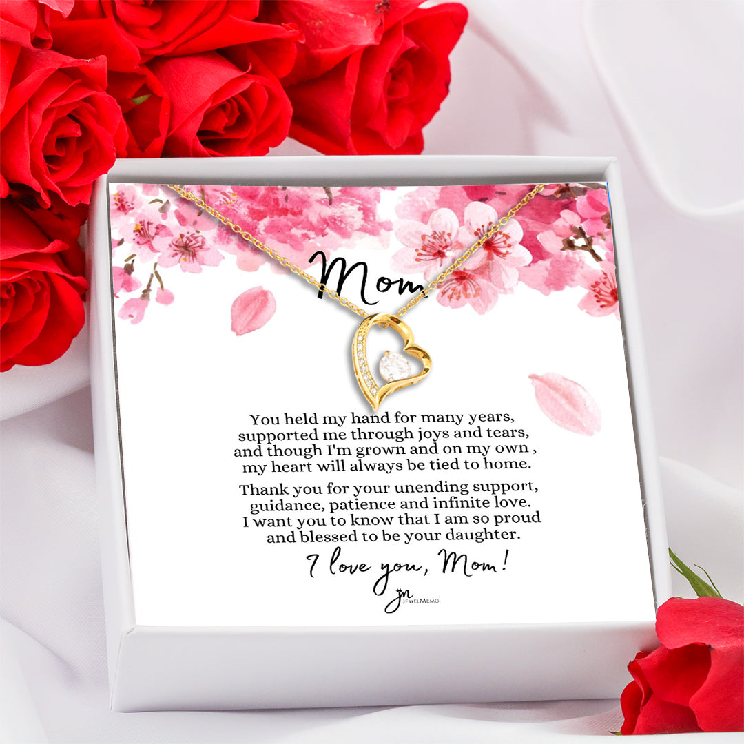 To My Mom Forever Love Necklace - Blessed To Be Your Daughter