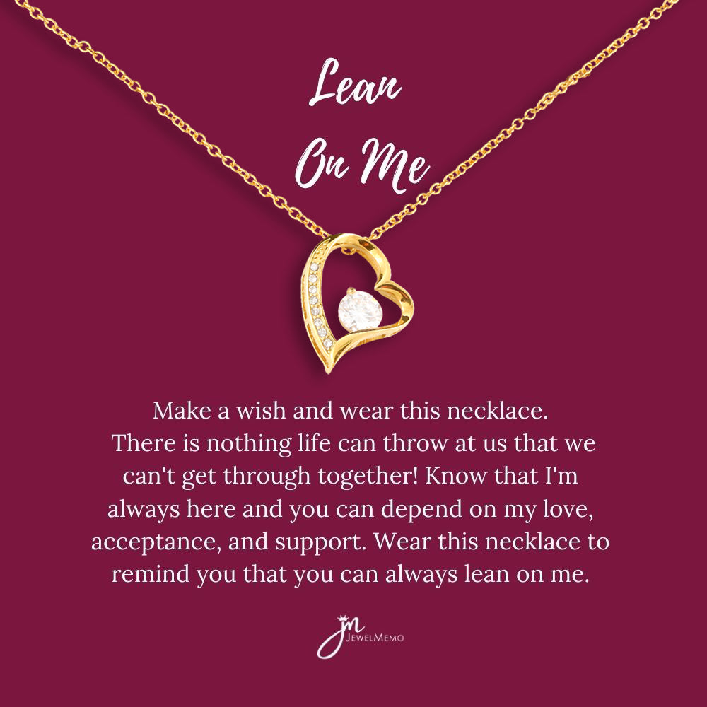 Special Message Necklace - Lean On Me