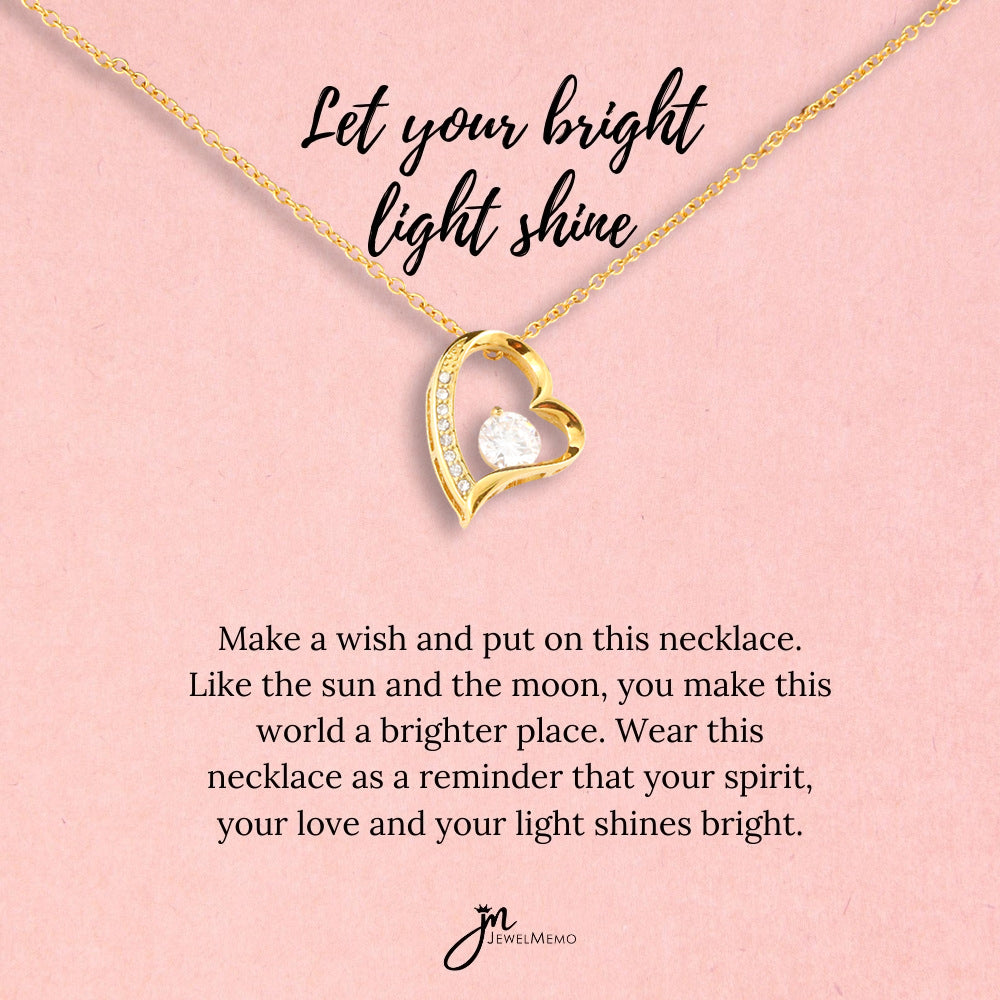 Special Message Necklace - Let Your Bright Light Shine