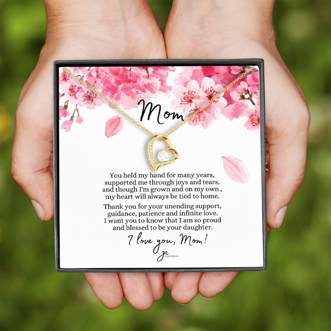 To My Mom Forever Love Necklace - Blessed To Be Your Daughter