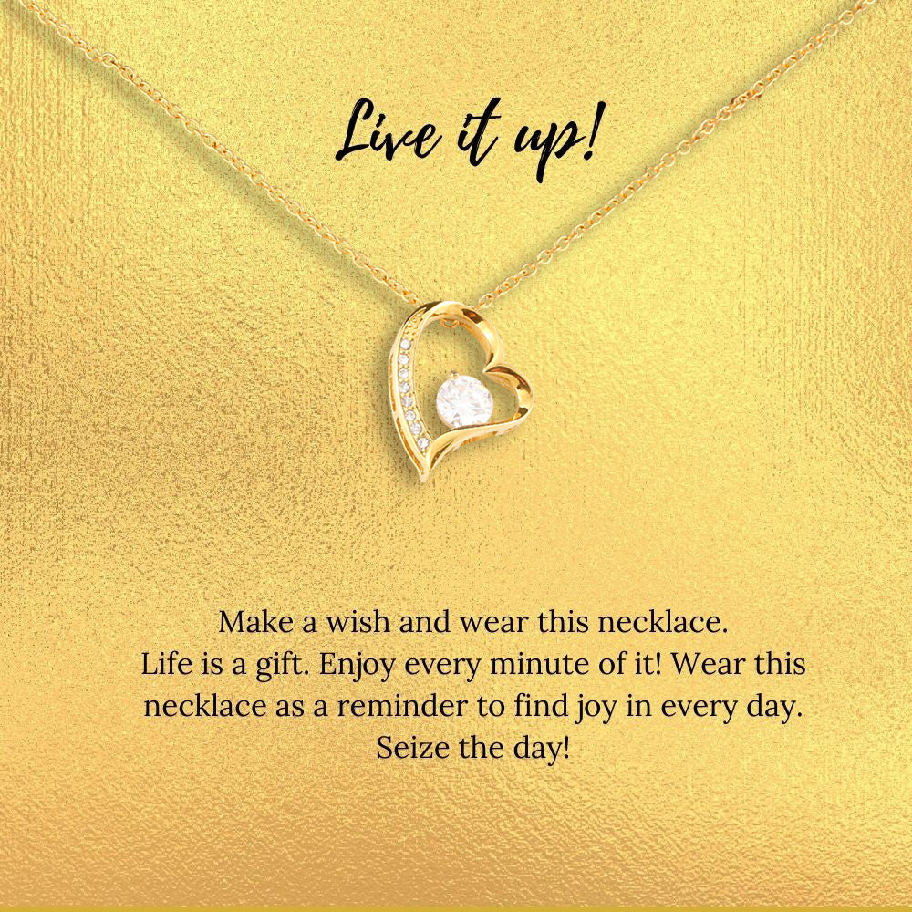 Special Message Necklace - Live it up