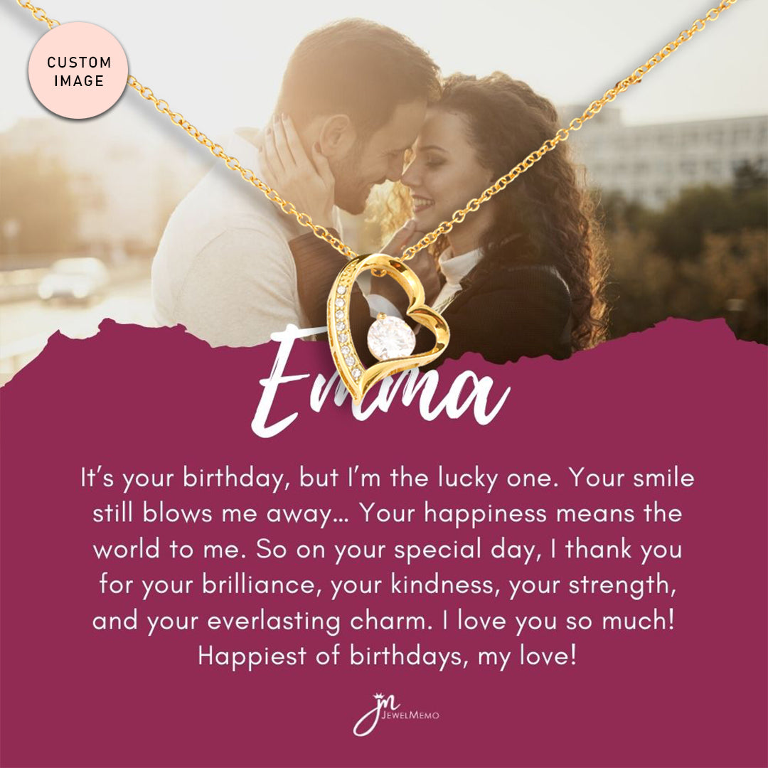 Birthday Necklace Custom Image- Your Everlasting Charm