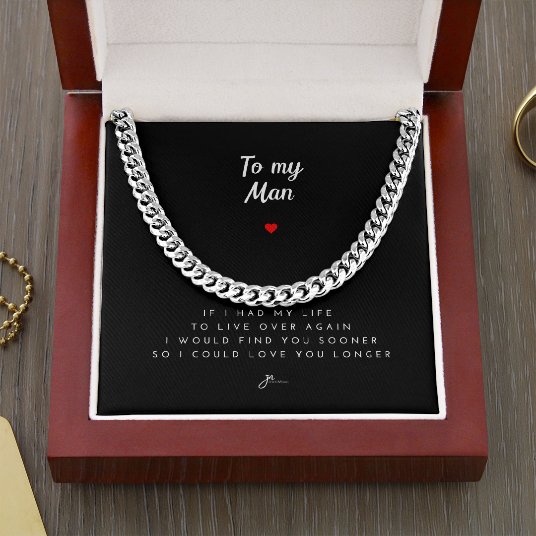 To Love You Longer Cuban Link Chain Necklace