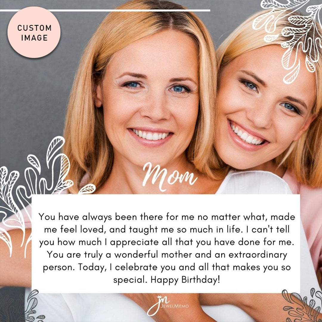 Birthday Necklace Custom Image- A Wonderful Mother