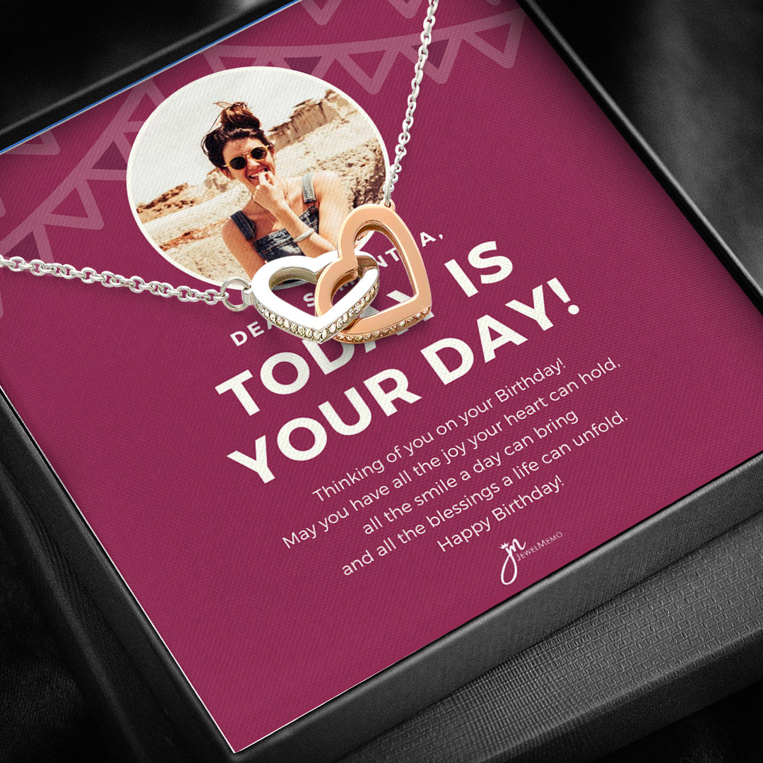 Birthday Necklace Custom Image - Today Is Your Day