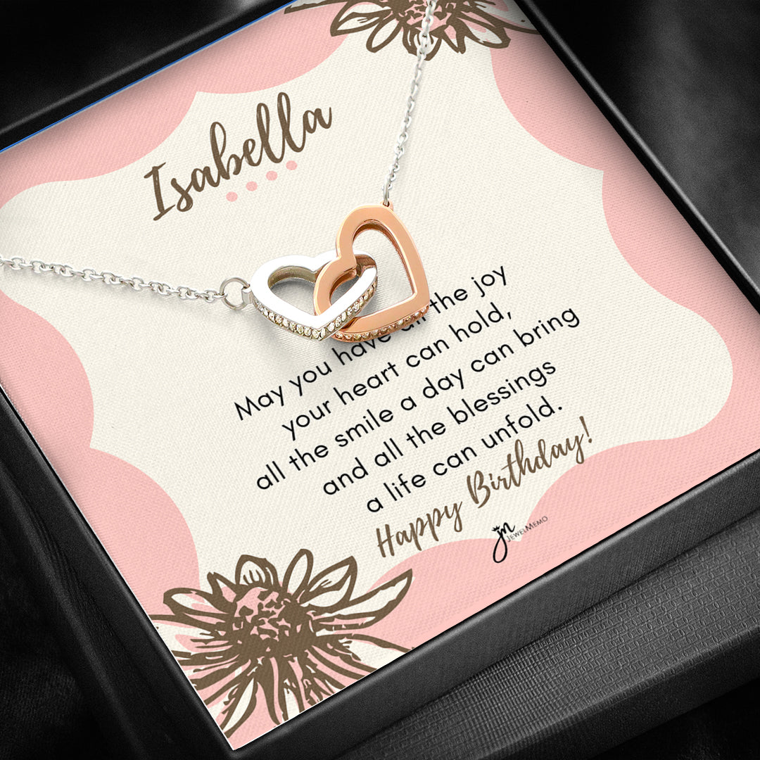 Custom Name Birthday Necklace - All The Blessings