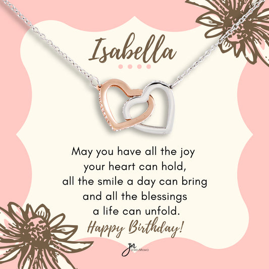 Custom Name Birthday Necklace - All The Blessings