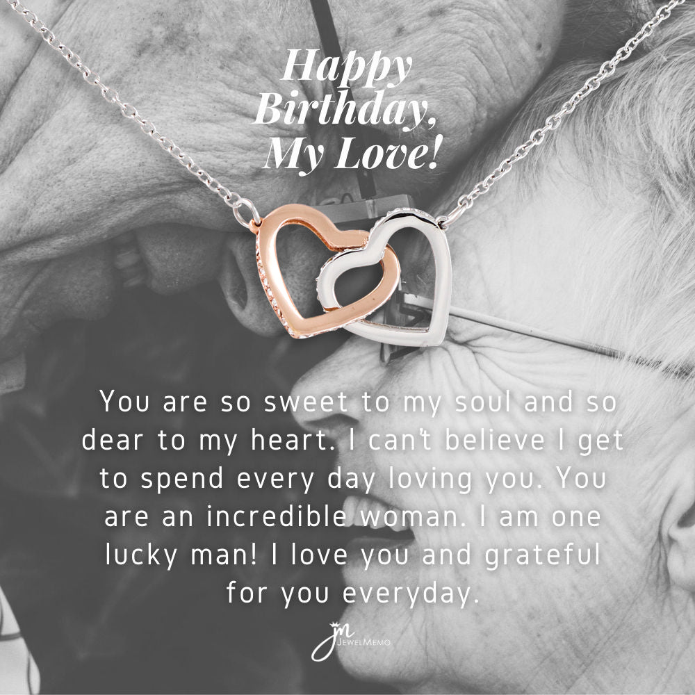 Birthday Necklace Custom Image B/W - Grateful For You