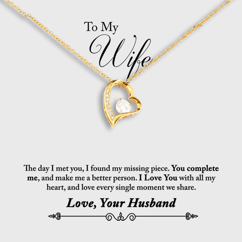 Wife Necklace - I Love You With All My Heart