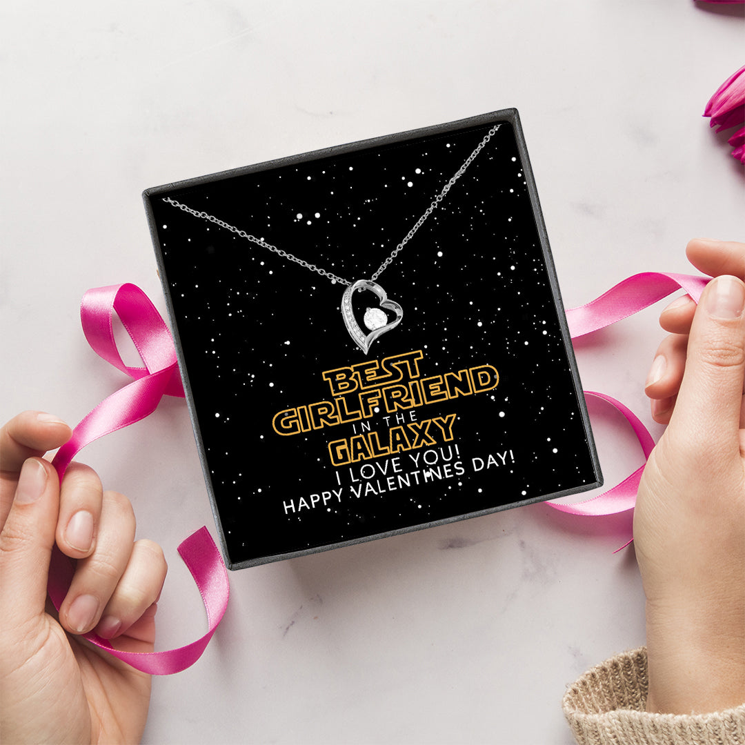 Best Girlfriend In The Galaxy Forever Love Necklace