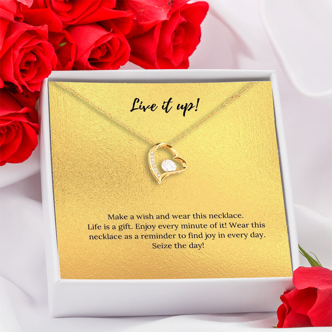 Special Message Necklace - Live it up