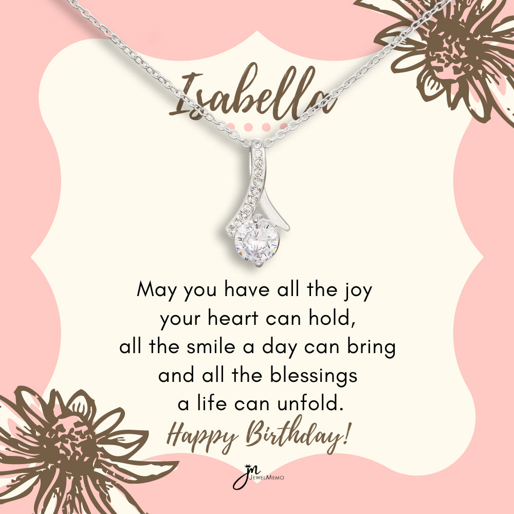 Custom Name Birthday Necklace - All The Blessings