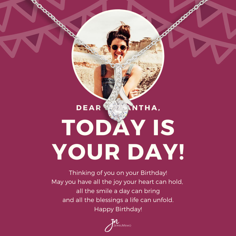 Birthday Necklace Custom Image - Today Is Your Day