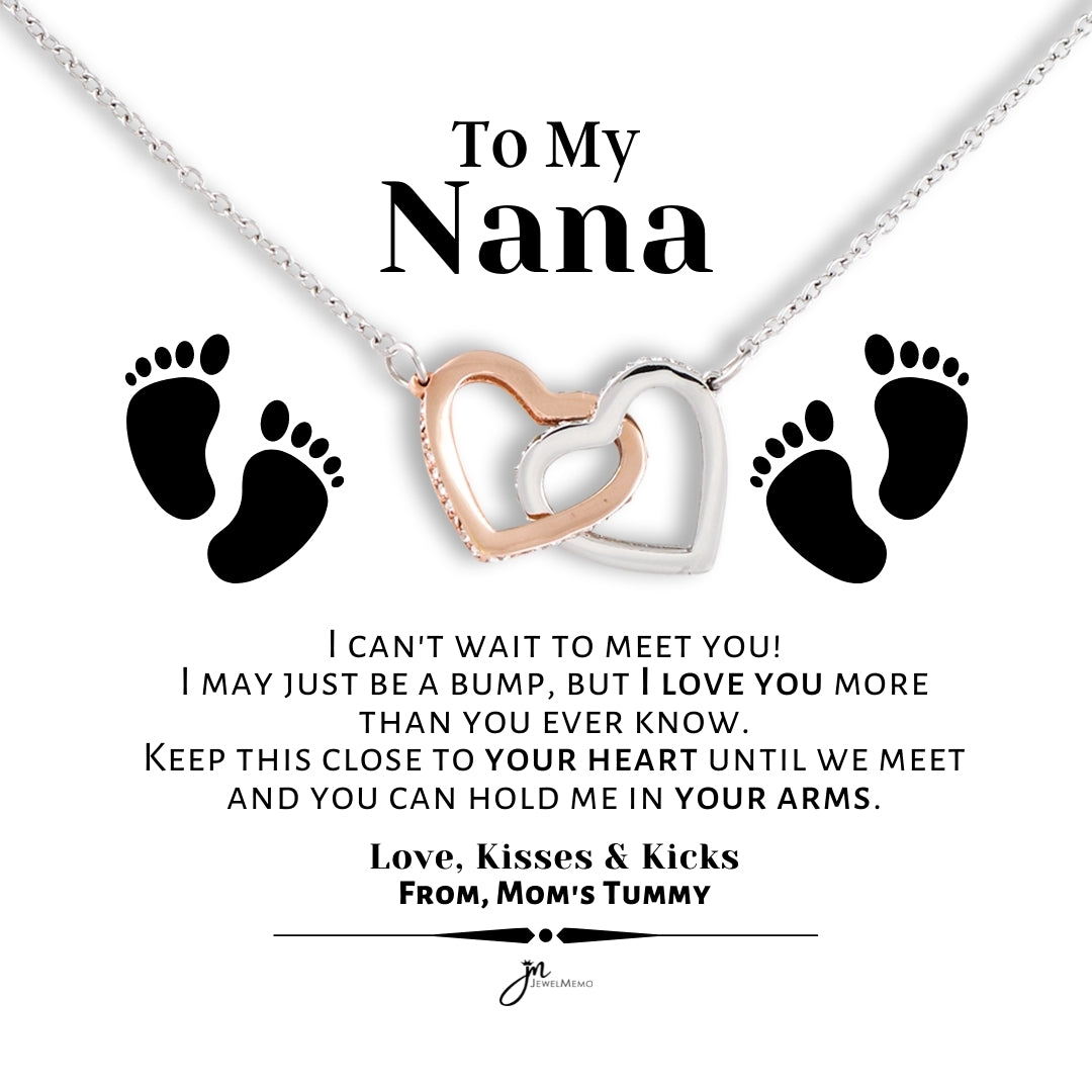 To My Nana Interlocking Hearts Necklace