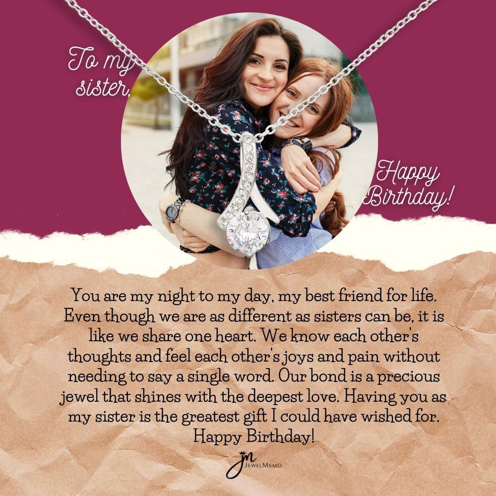 Birthday Necklace Custom Image - To My Sister