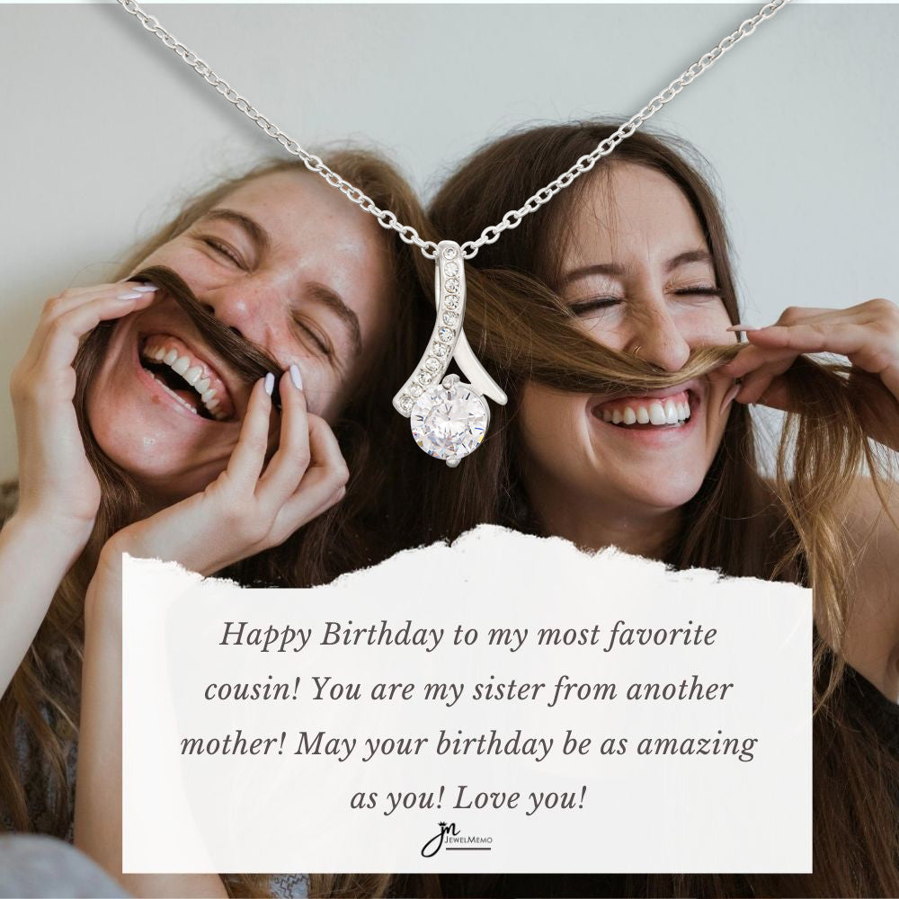 Birthday Necklace Custom Image - My Most Favorite Cousin