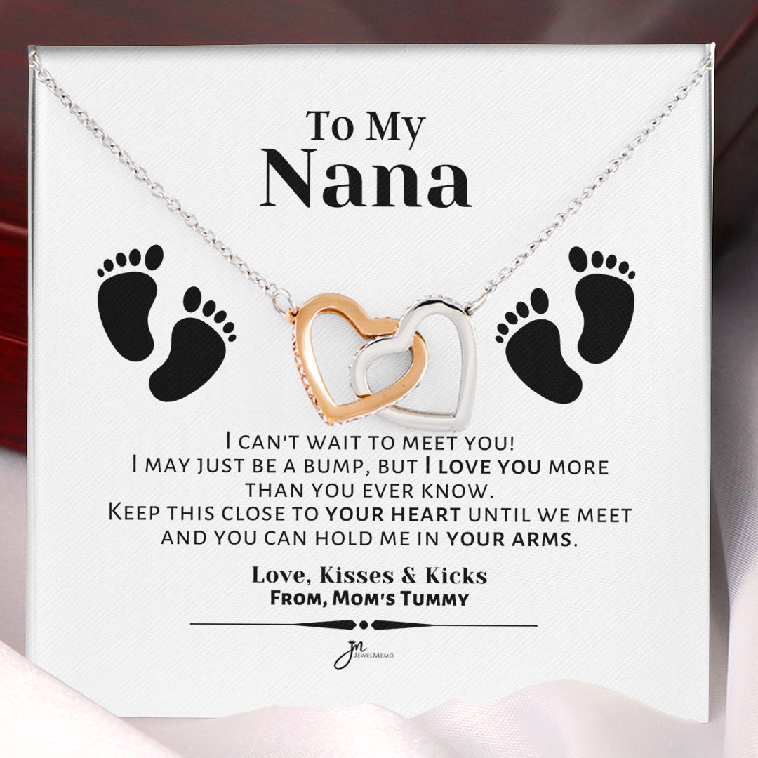 To My Nana Interlocking Hearts Necklace