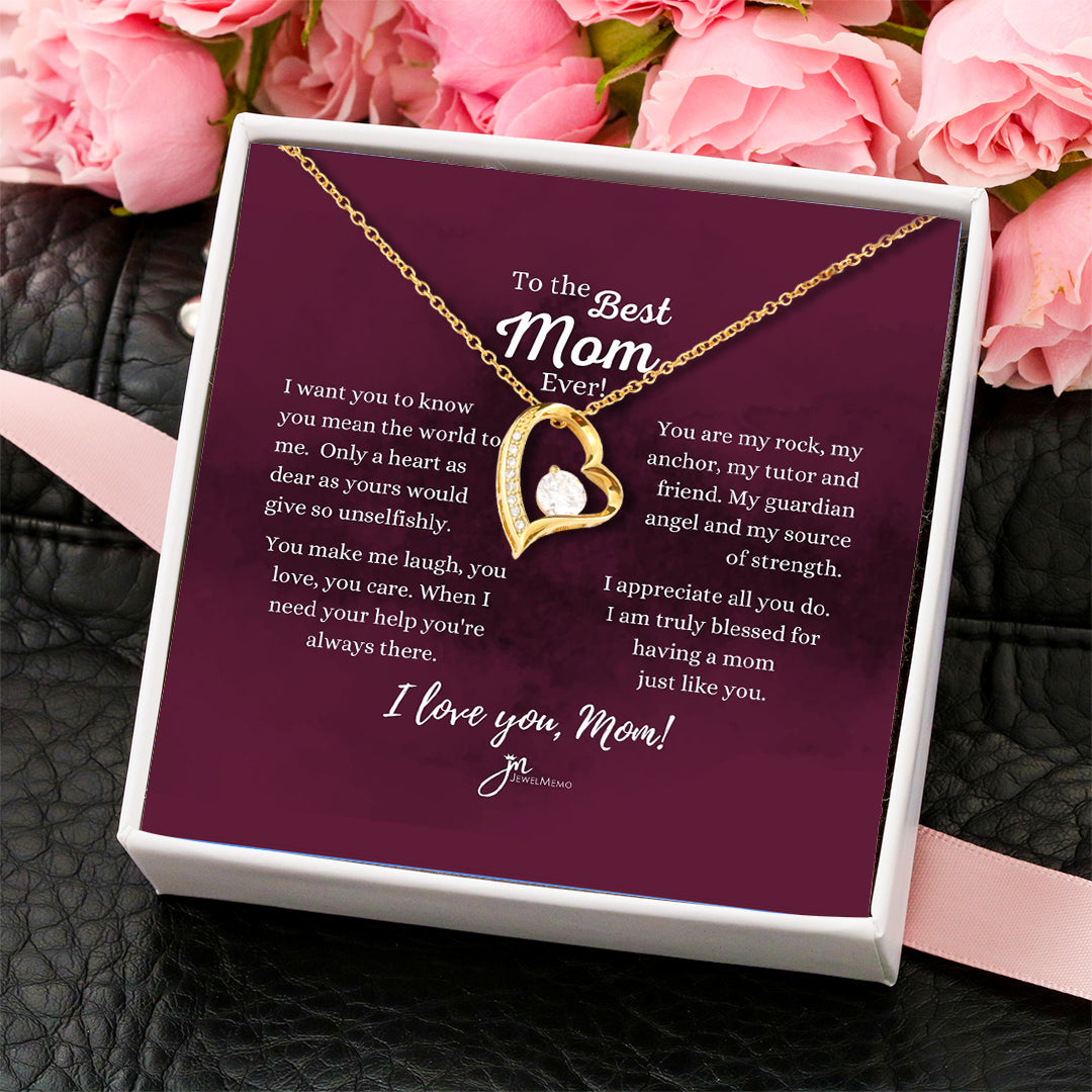 Forever Love Necklace - To The Best Mom Ever