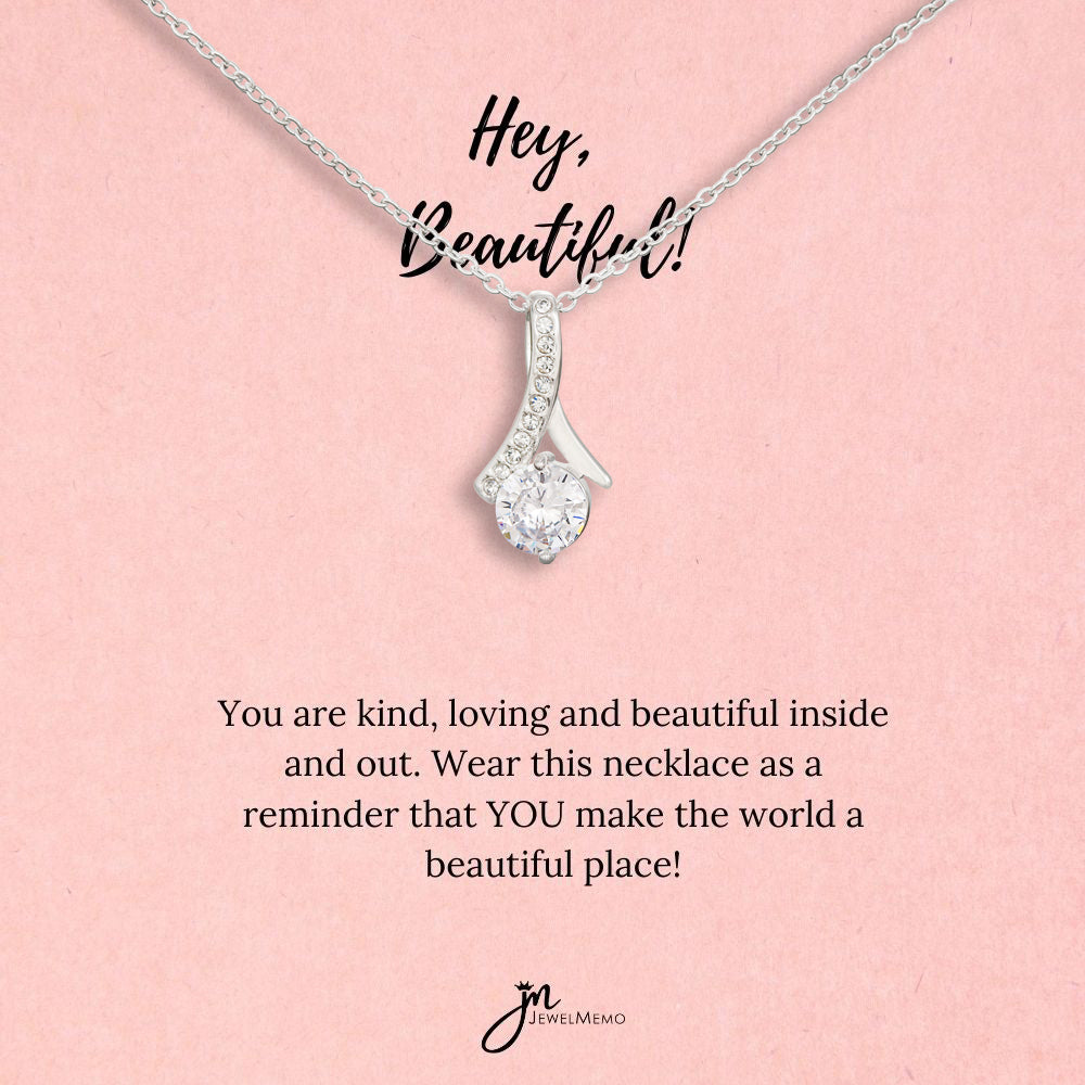 Special Message Necklace - Hey Beautiful