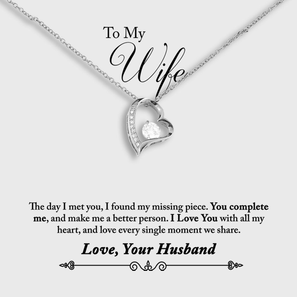 Wife Necklace - I Love You With All My Heart