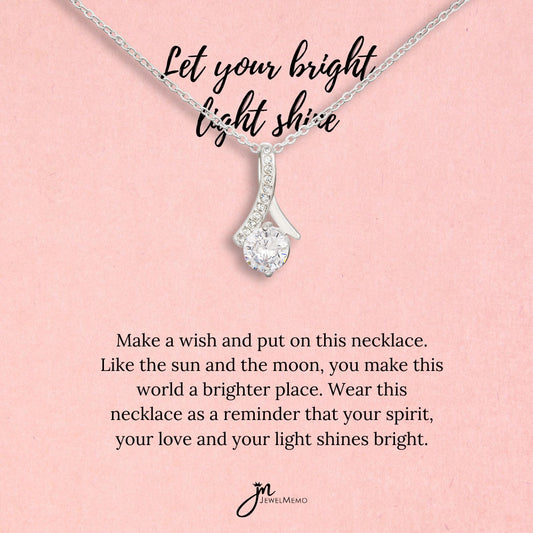 Special Message Necklace - Let Your Bright Light Shine