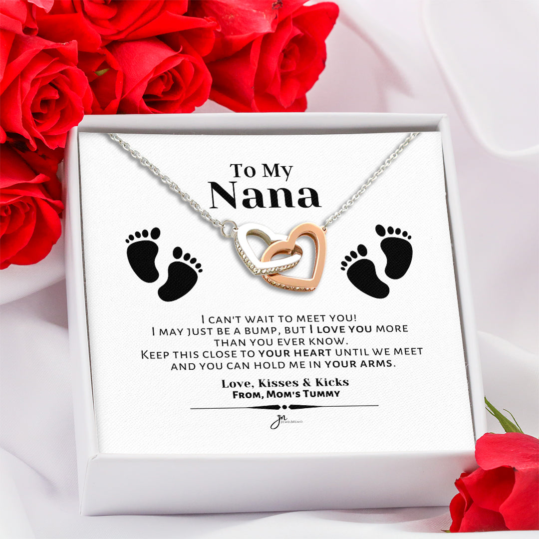 To My Nana Interlocking Hearts Necklace