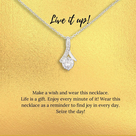 Special Message Necklace - Live it up