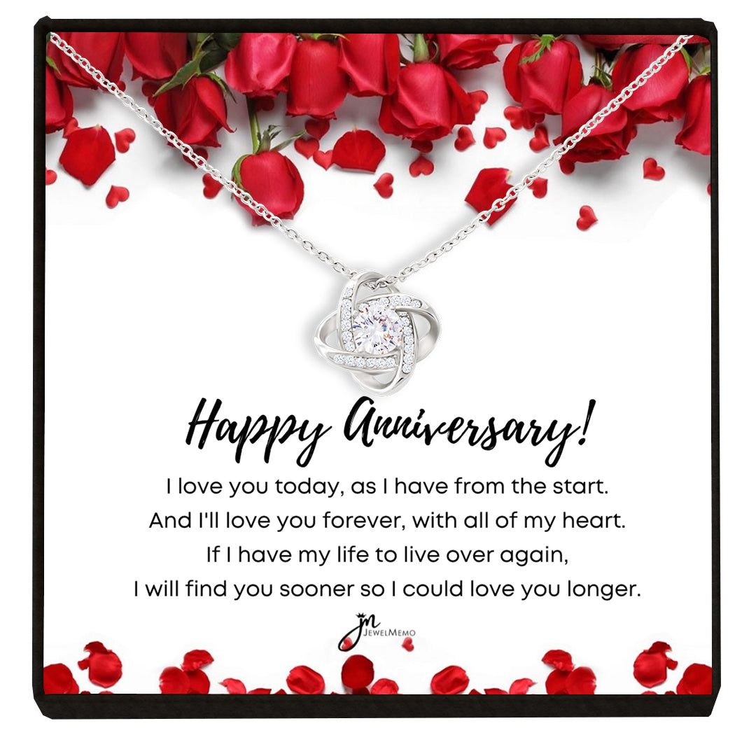 Love Knot Anniversary Necklace - I'll Love You Forever