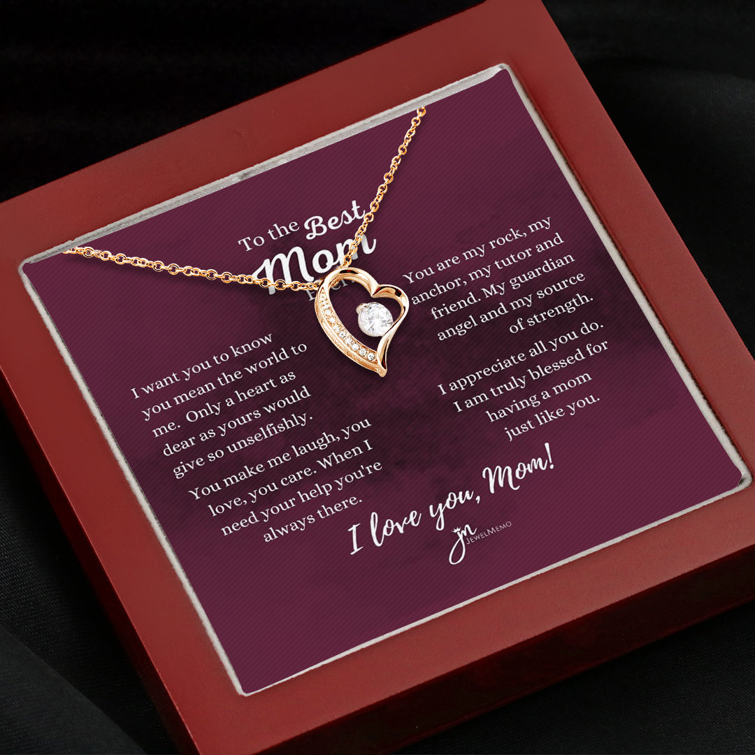 Forever Love Necklace - To The Best Mom Ever