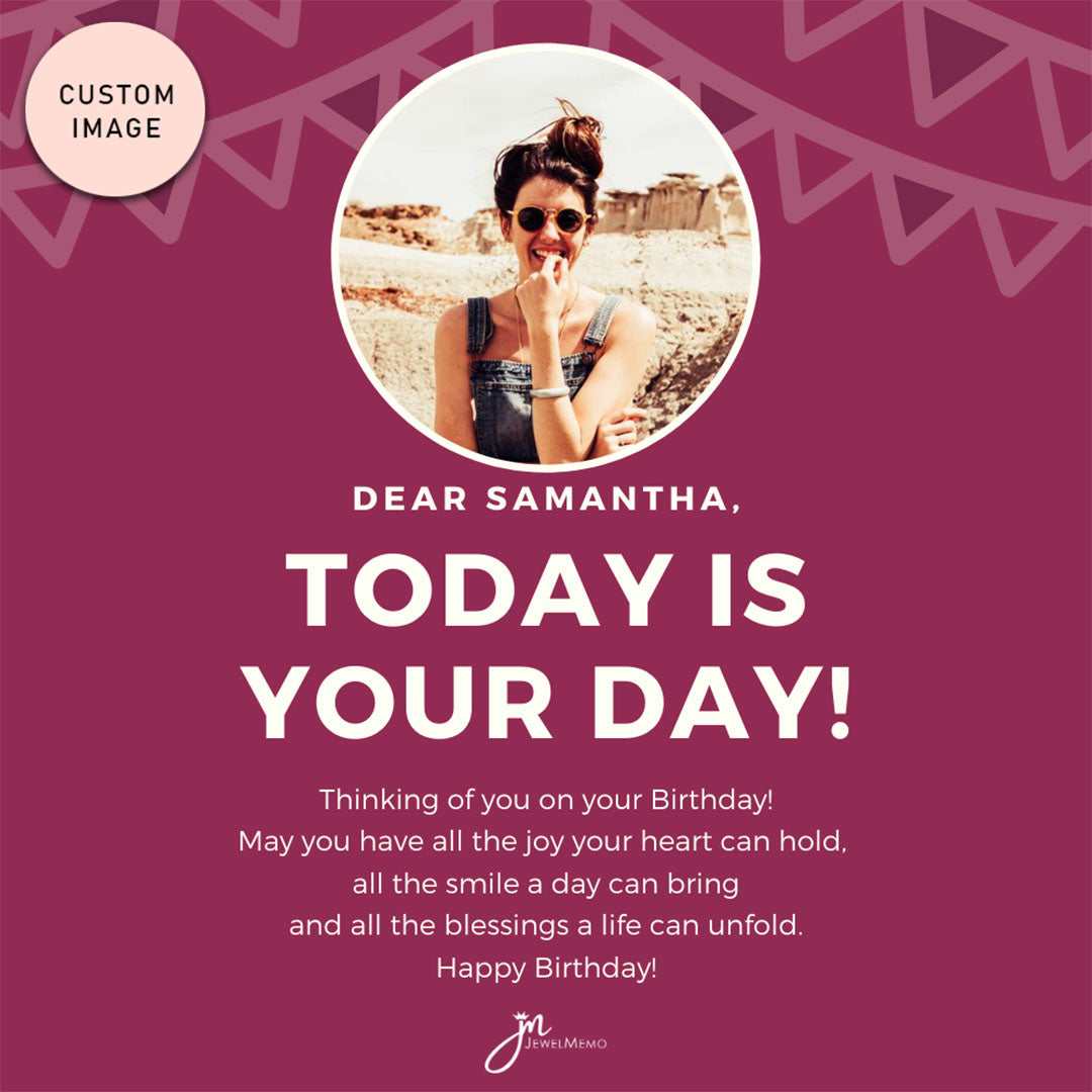 Birthday Necklace Custom Image - Today Is Your Day