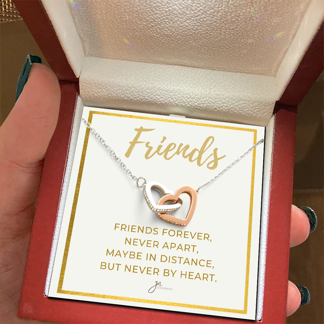 Friends Forever Interlocking Hearts Friendship Necklace